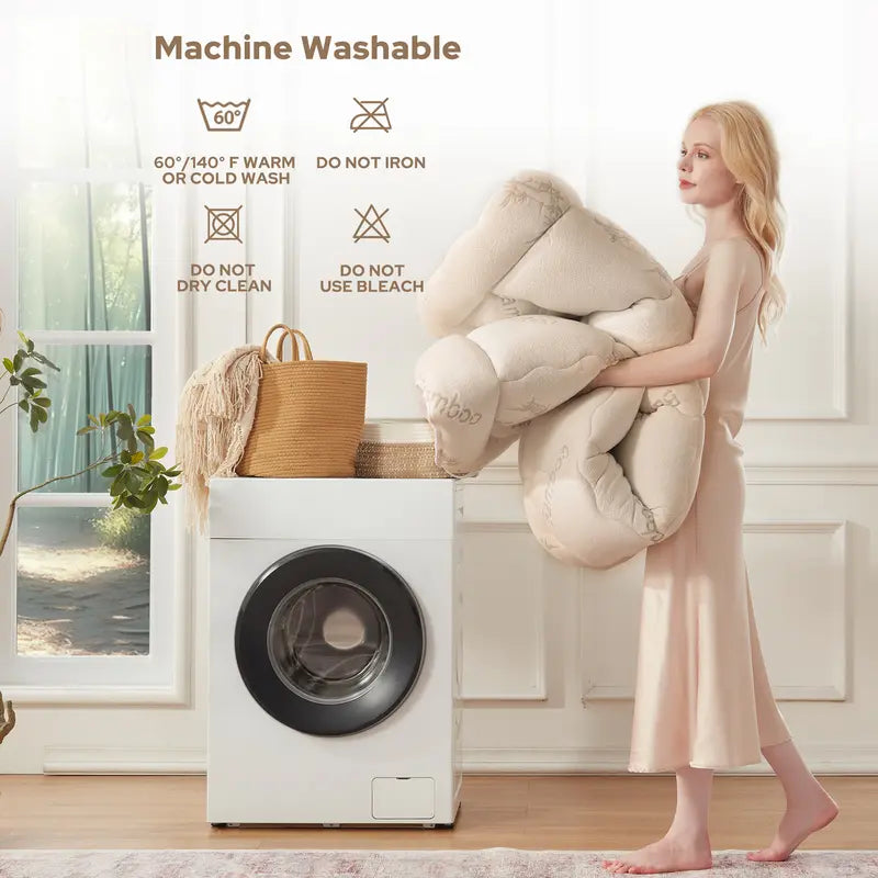 Thick Fluffy Mattress Pad - Cooling Pillow Top Cover (6-18" Deep Pocket)