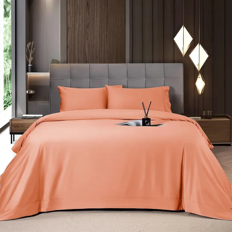 Shilucheng Cooling Bamboo Sheets 4-6PC | Hotel Luxury 16" Deep Pocket | Silky Soft Wrinkle Resistant