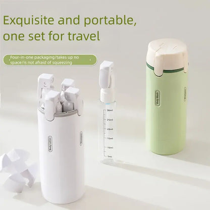4-in-1 Leak-Proof Travel Dispenser – Portable Refillable Toiletry Container