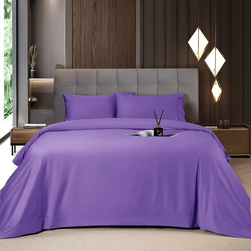 Shilucheng Cooling Bamboo Sheets 4-6PC | Hotel Luxury 16" Deep Pocket | Silky Soft Wrinkle Resistant
