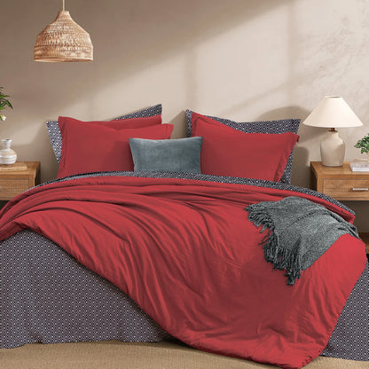 Monbix 7-Piece Coastal Microfiber Comforter Set with Storage Pockets