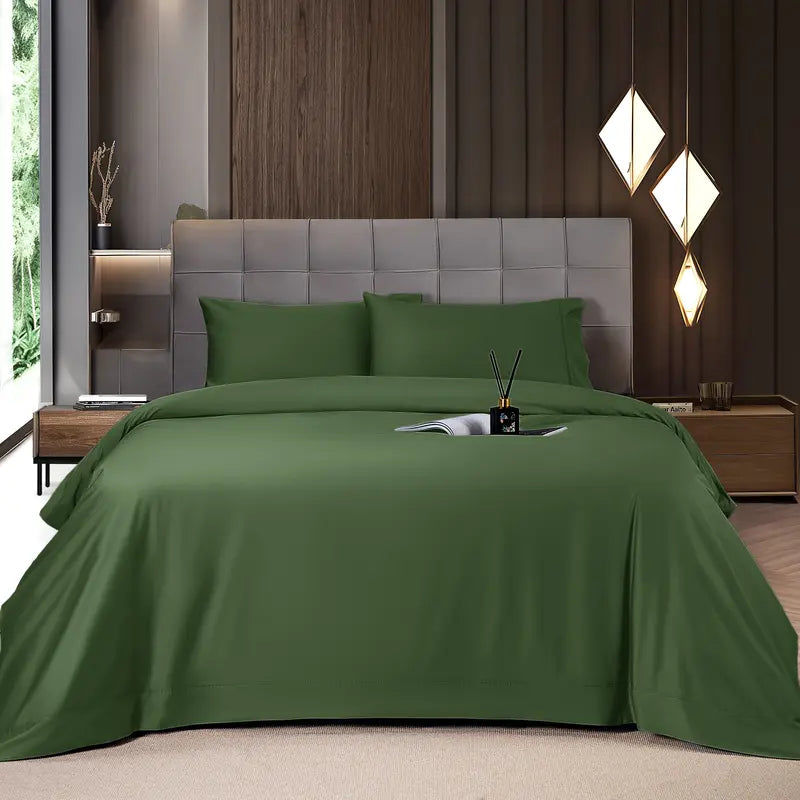 Shilucheng Cooling Bamboo Sheets 4-6PC | Hotel Luxury 16" Deep Pocket | Silky Soft Wrinkle Resistant