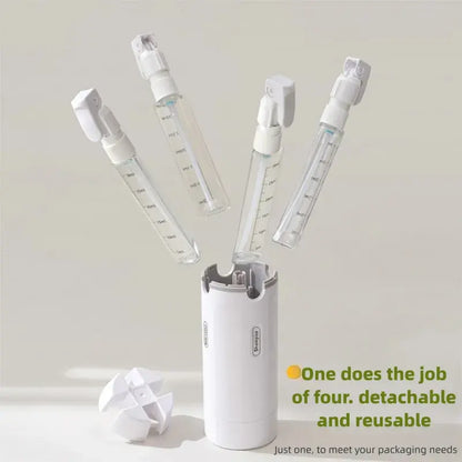 4-in-1 Leak-Proof Travel Dispenser – Portable Refillable Toiletry Container