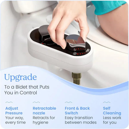 Bidet Attachment: Dual Nozzle Self-Cleaning Toilet Sprayer
