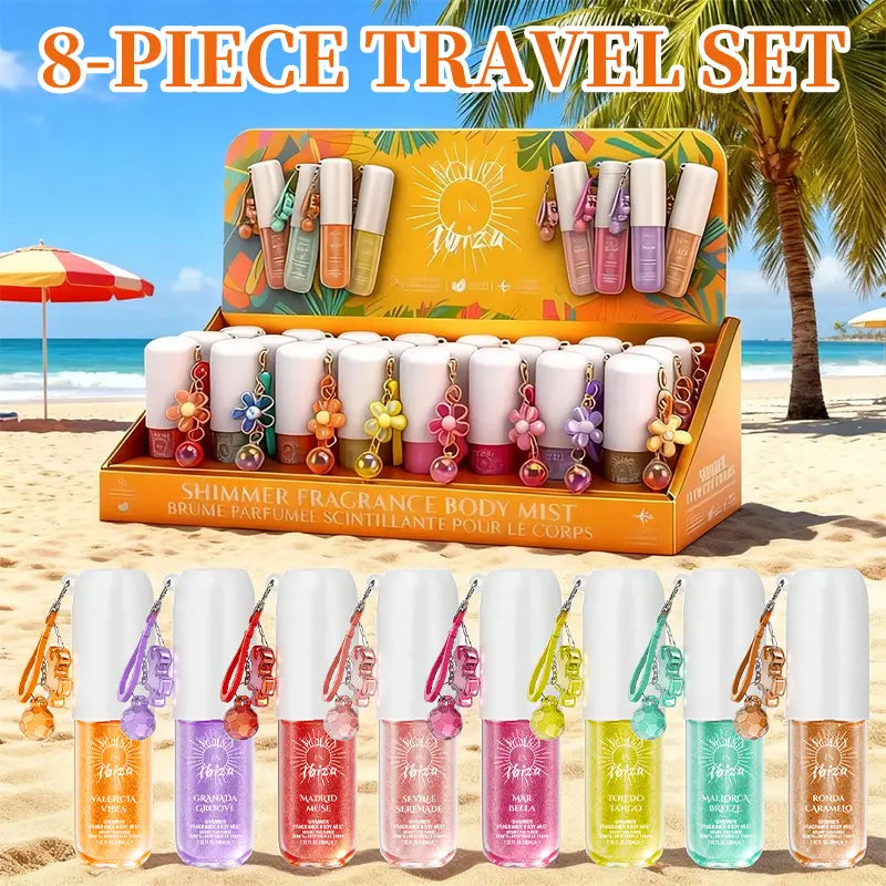 SOLO EN IBIZA 8-Piece Mini Fragrance Set | 30ml Travel Size Body & Hair Mist