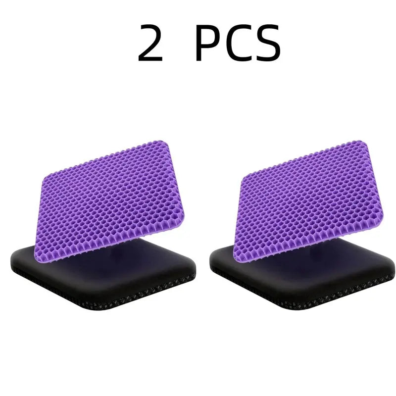 Double-Thick Gel Seat Cushion - Breathable Honeycomb Pressure Relief Pad
