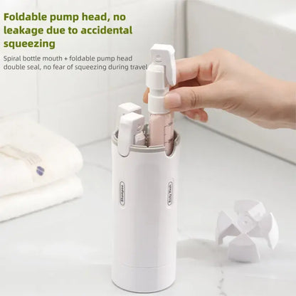 4-in-1 Leak-Proof Travel Dispenser – Portable Refillable Toiletry Container