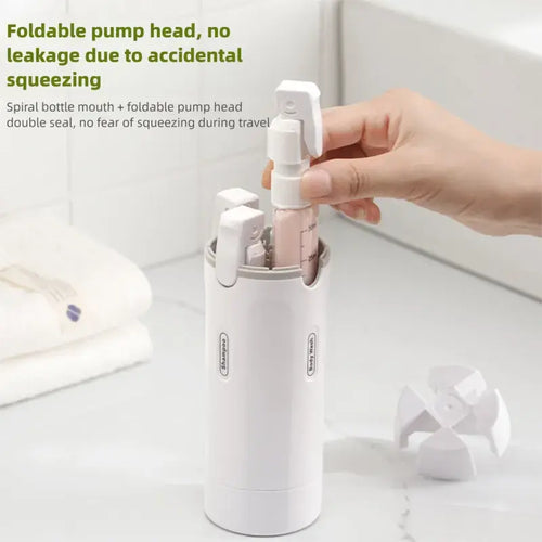 4-in-1 Leak-Proof Travel Dispenser – Portable Refillable Toiletry Container