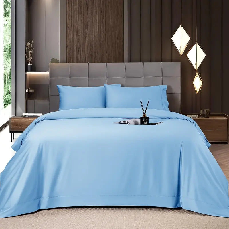 Shilucheng Cooling Bamboo Sheets 4-6PC | Hotel Luxury 16" Deep Pocket | Silky Soft Wrinkle Resistant