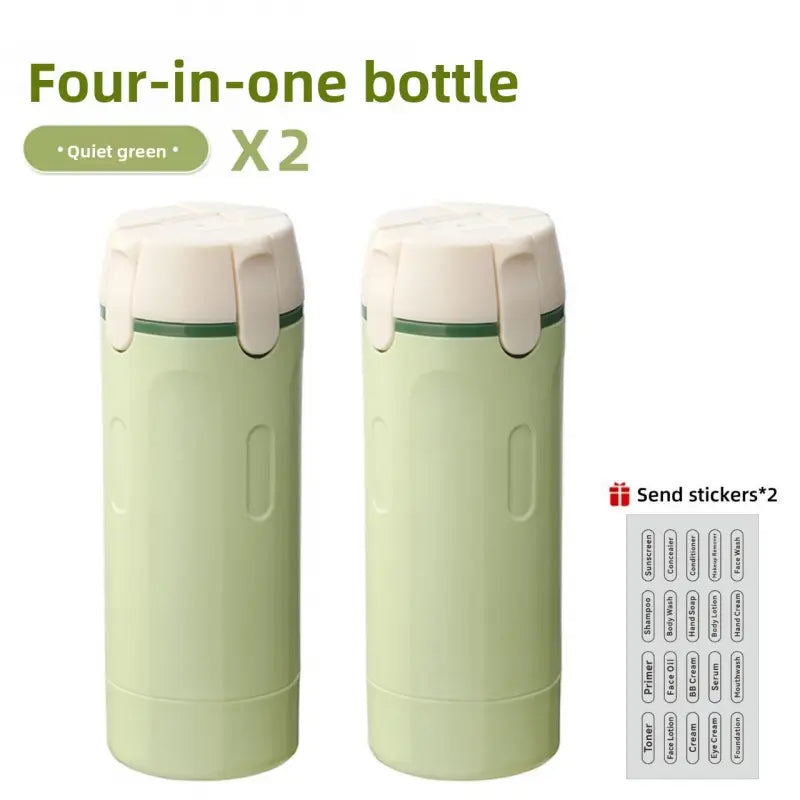 4-in-1 Leak-Proof Travel Dispenser – Portable Refillable Toiletry Container