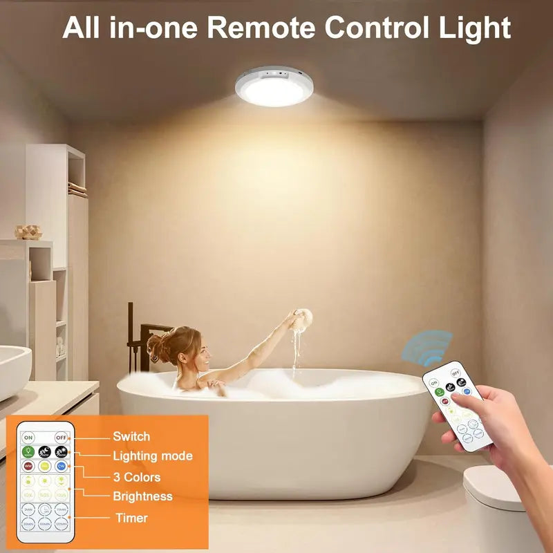 Rechargeable Motion Sensor Ceiling Light with Remote | Magnetic & Wireless