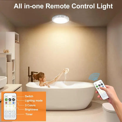 Rechargeable Motion Sensor Ceiling Light with Remote | Magnetic & Wireless