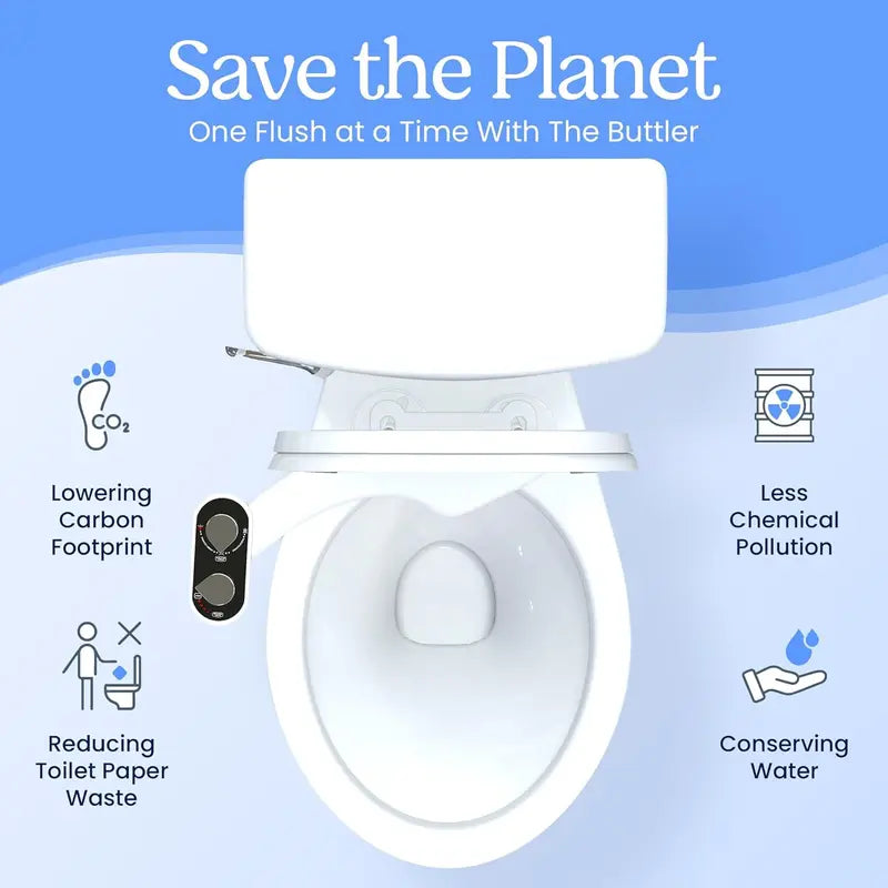 Bidet Attachment: Dual Nozzle Self-Cleaning Toilet Sprayer