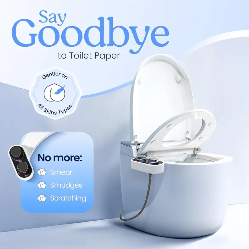 Bidet Attachment: Dual Nozzle Self-Cleaning Toilet Sprayer